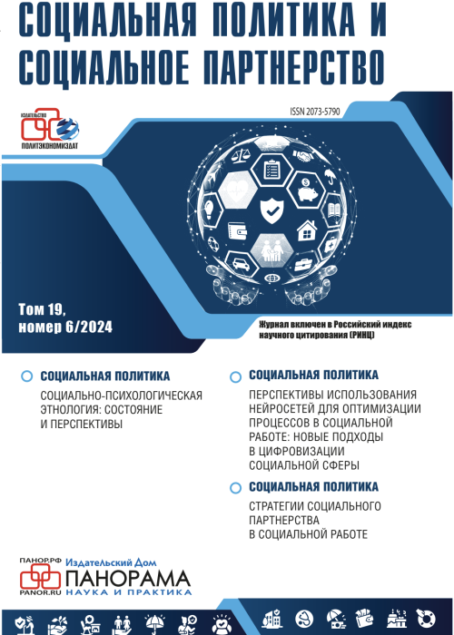 Социальная политика и социальное партнерство, № 6, 2024